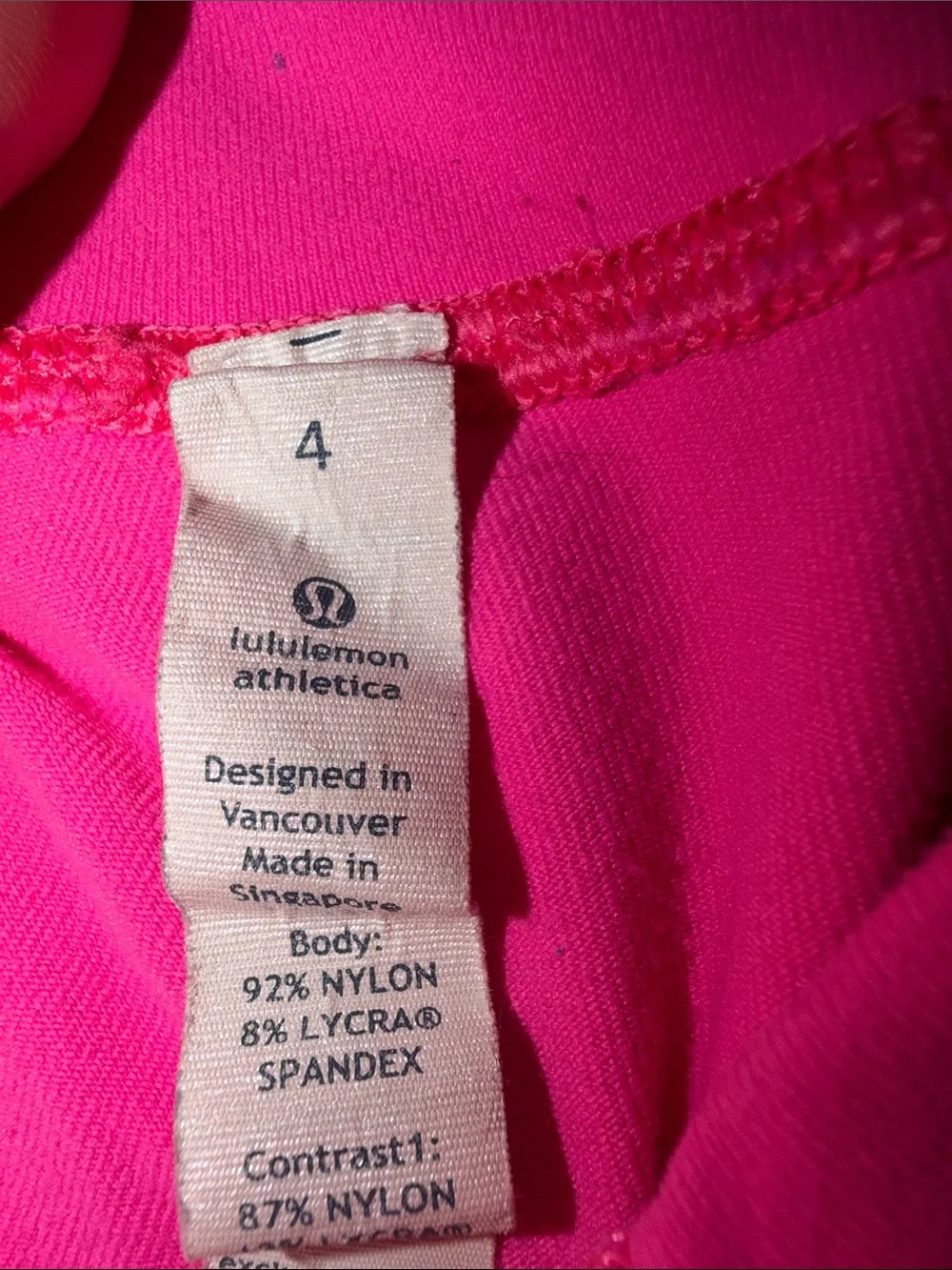 Lululemon Pink Colorblock Active Capris